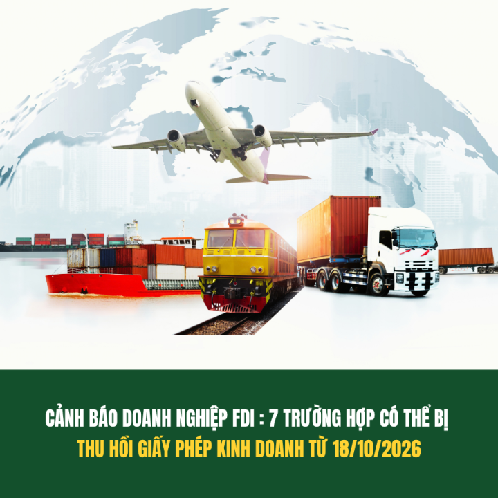  NHỮNG TRƯỜNG HỢP DOANH NGHIỆP FDI BỊ THU HỒI GIẤY PHÉP KINH DOANH MUA BÁN HÀNG HÓA TỪ 18/10/2026?